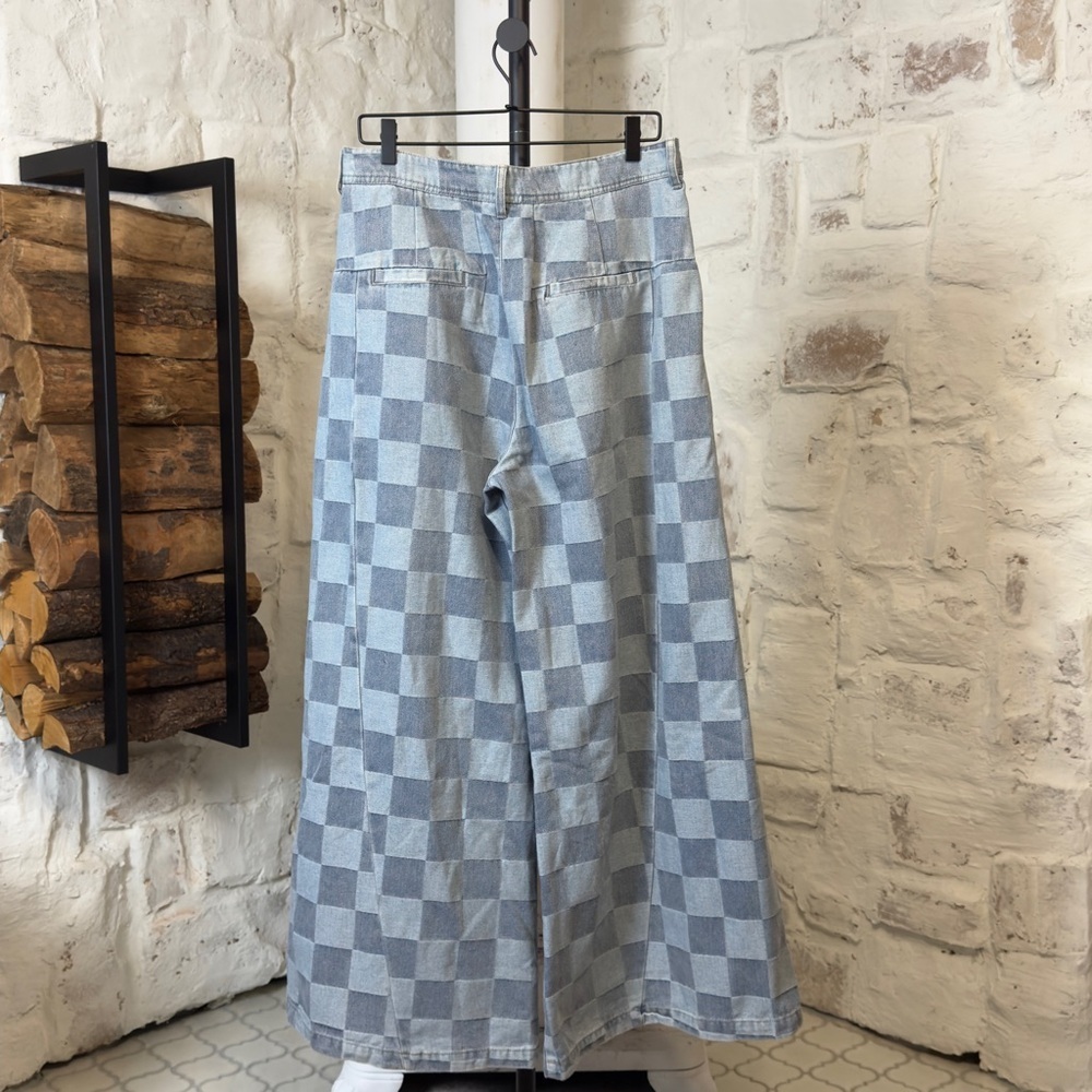 Bibi | Remy Checkered Denim Pants - Picture 2 of 4